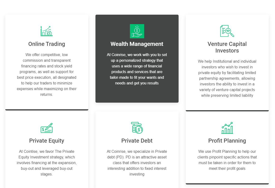 Coinrise investing venues