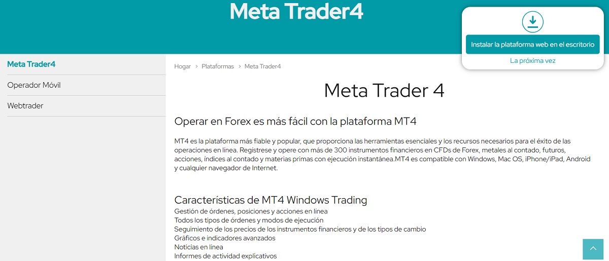 Plataforma de negociación de Exteom