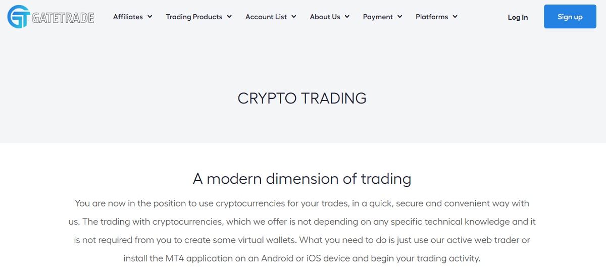 GateTrade cryptocurrency trading