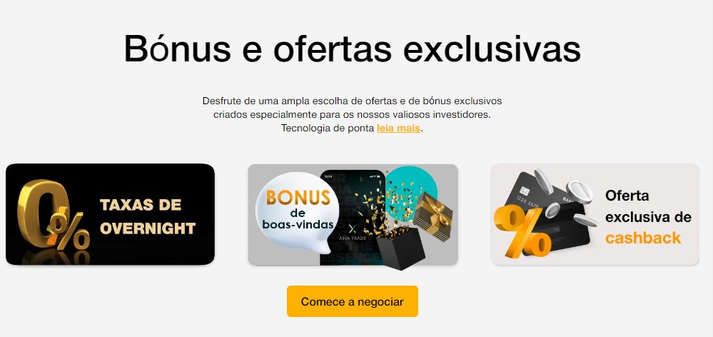 Imagem destacando os bônus e ofertas exclusivas da Axia Trade