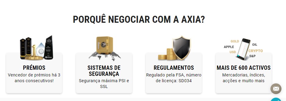 Alt-text: Motivos para negociar com a Axia Trade