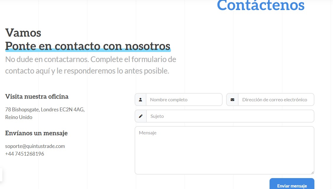 Quintustrade Contacts